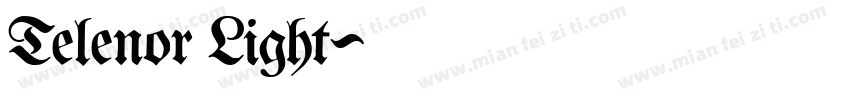 Telenor Light字体转换